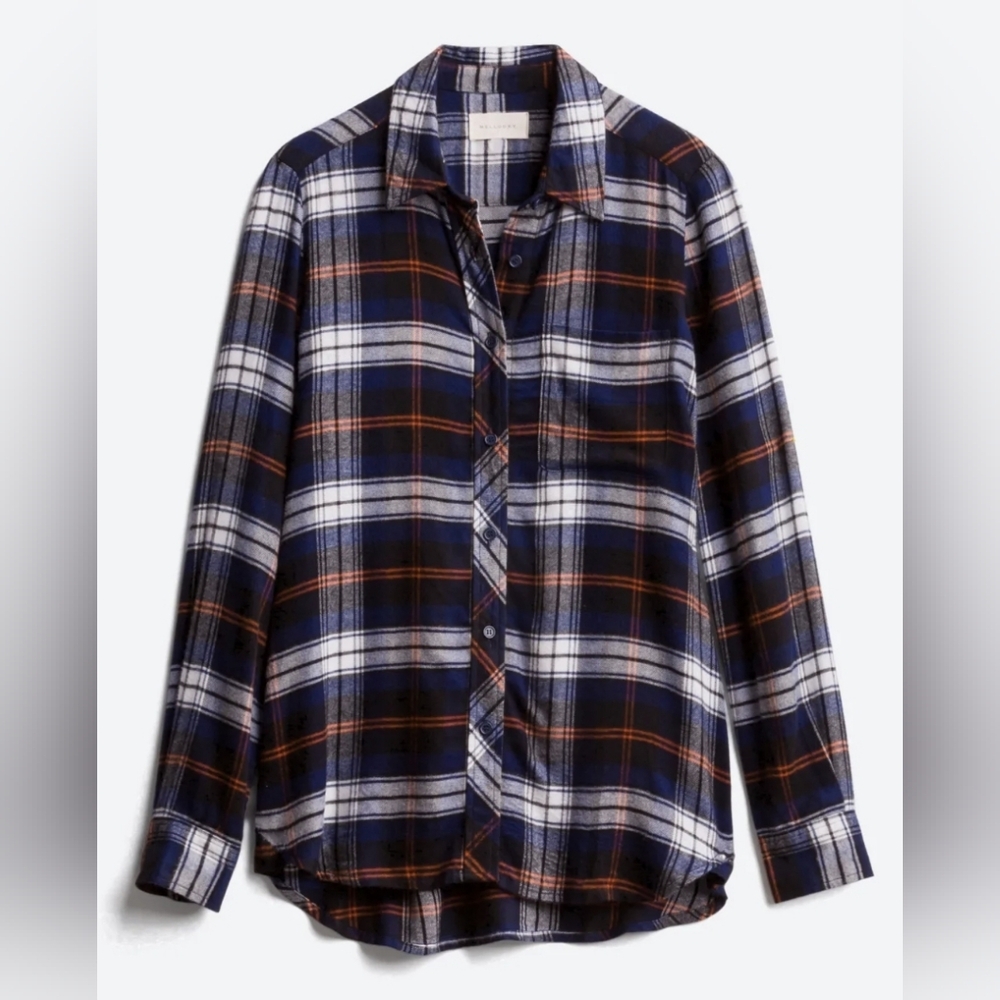 Melloday Amarah Button Down Shirt - Navy, Large